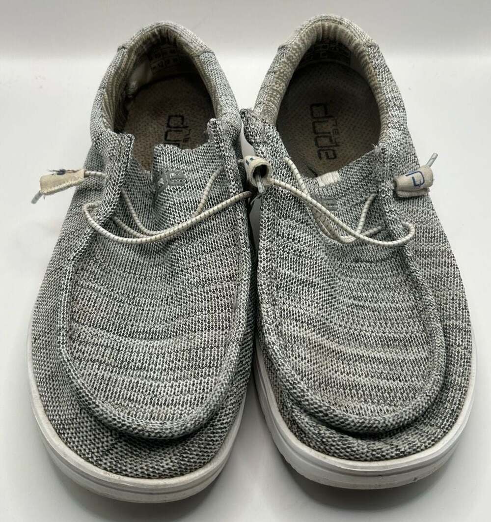 Hey Dude Men's Wally Free Sox Metal Slip-On Shoes, Gray, Size 13